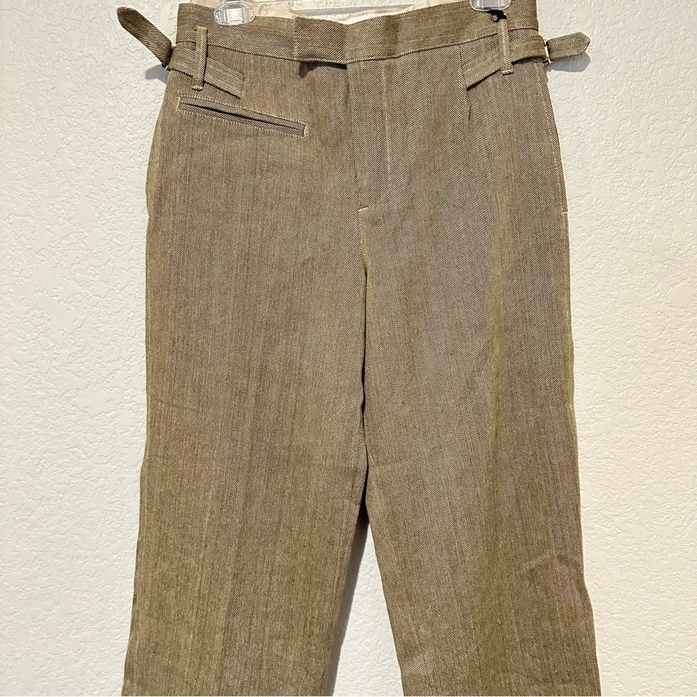 New $129 Zara Campaign Collection Contrast Linen Blend Pants XS 2624/023
